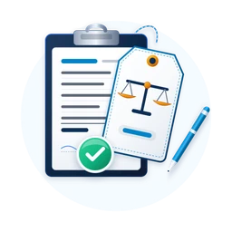 Clear price tag and written quote with approval checkmark